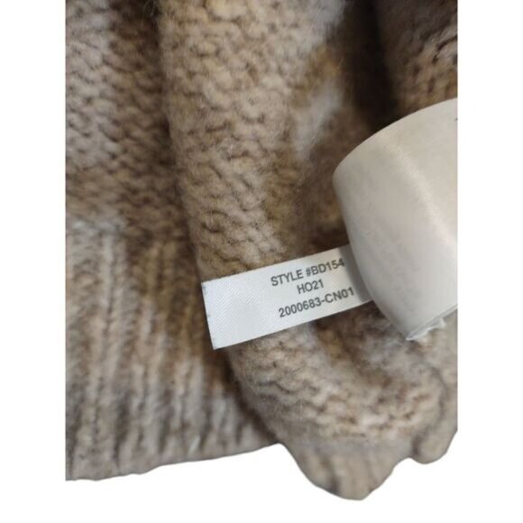 J Crew Womens Beige XXS Wool Blend‎ Button Shoulder Sweater Mock Neck Classic - Picture 10 of 11